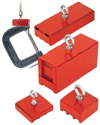456-07541 Heavy Duty Magnetic Base100lb Pull Red