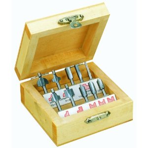 Proxxon 29020 Router Bit Set- 10 pcs.- in wooden box Proxxon 29020 Router Bit Set- 10 pcs.- in wooden box