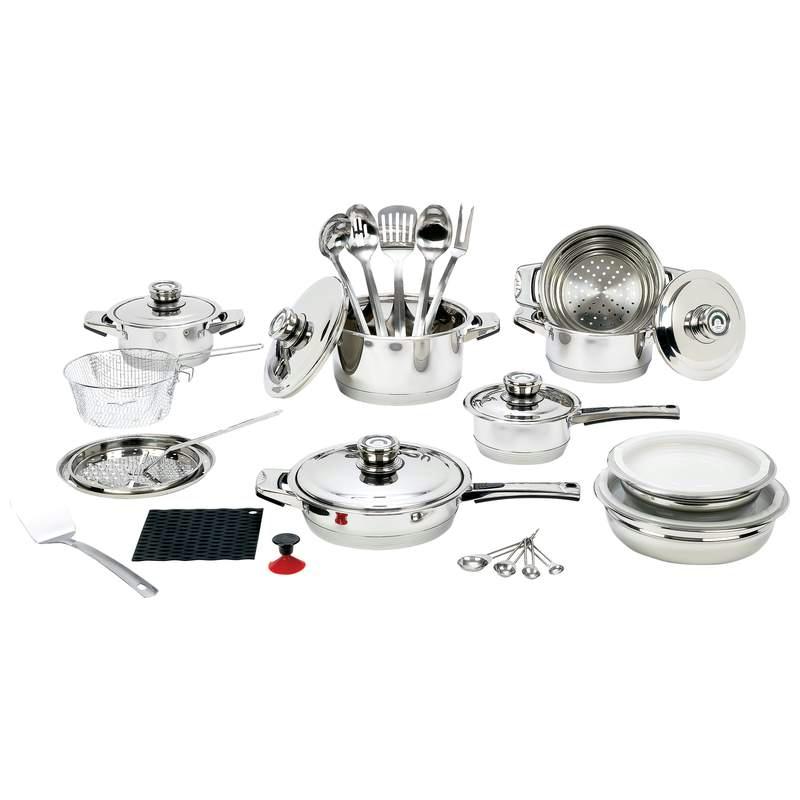Longevity 32Pc Stainless Steel Cookware