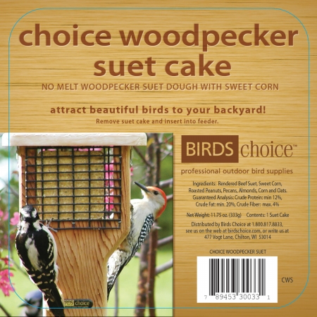 Cws12 Case Of 12-choice Woodpecker Suet Cake