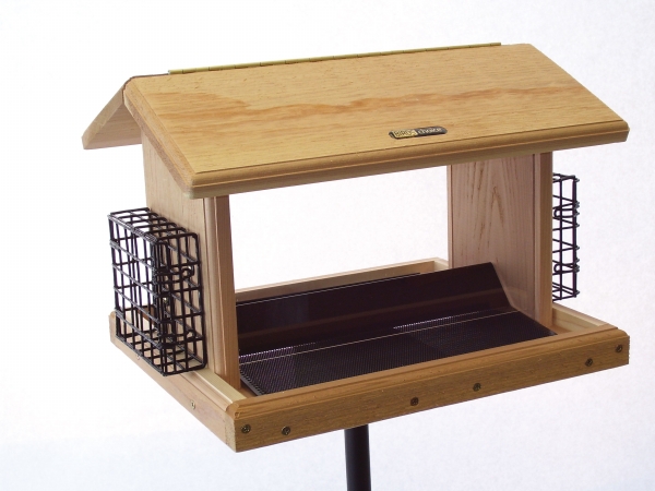 Birds Choice WC2300SS 11 Quart Cedar 2Sided Feeder with Suet Cages
