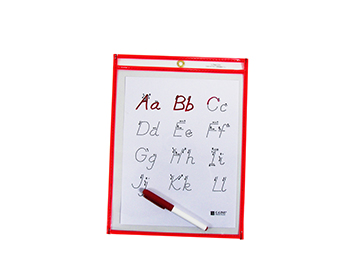 C-line Products Inc Cli40814 C Line Reusable 9x12 Dry Erase Pockets Red Neon