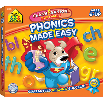 School Zone Publishing SZP09064 Phonics Made Easy Flash Action Software
