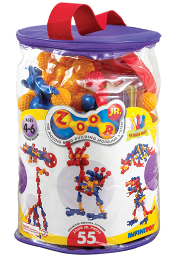 Infinitoy INF13055 Zoob Junior 55 Pieces with A Differencethe Pieces Move After Kids Put Them Together