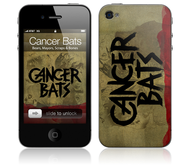 MusicSkins MSCBAT10133 iPhone 4 Cancer Bats Bears Mayors Scraps and Bones Skin