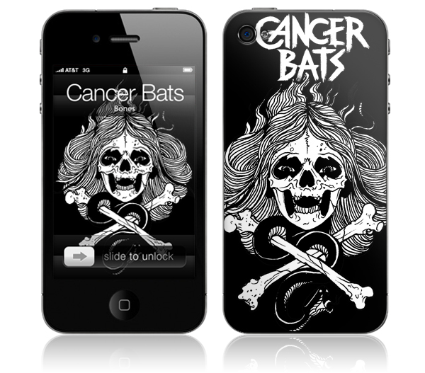 MusicSkins MSCBAT20133 iPhone 4 Cancer Bats Bones Skin
