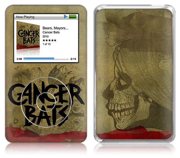 MusicSkins MSCBAT10003 iPod Classic 80120160GB Cancer Bats Bears Mayors Scraps and Bones Skin