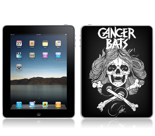 MusicSkins MSCBAT20051 iPad WiFiWiFi + 3G Cancer Bats Bones Skin
