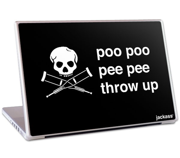 MusicSkins MSJKAS30048 12 in. Laptop For Mac and PC Jackass Poo Poo Skin