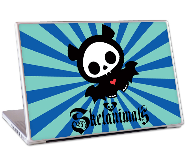MusicSkins MSSKEL20042 14 in. Laptop For Mac amp; PC Skelanimals Bat Skin