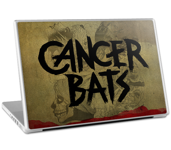 MusicSkins MSCBAT10048 12 in. Laptop For Mac and PC Cancer Bats Bears Mayors Scraps and Bones Skin