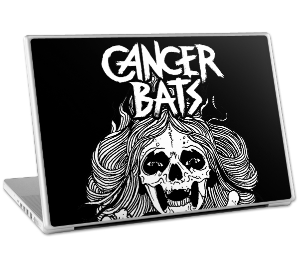 MusicSkins MSCBAT20010 13 in. Laptop For Mac and PC Cancer Bats Bones Skin