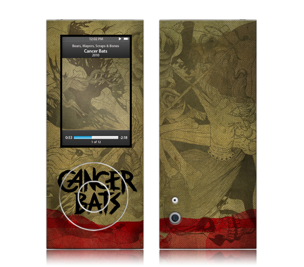 MusicSkins MSCBAT10039 iPod Nano 5th Gen Cancer Bats Bears Mayors Scraps and Bones Skin