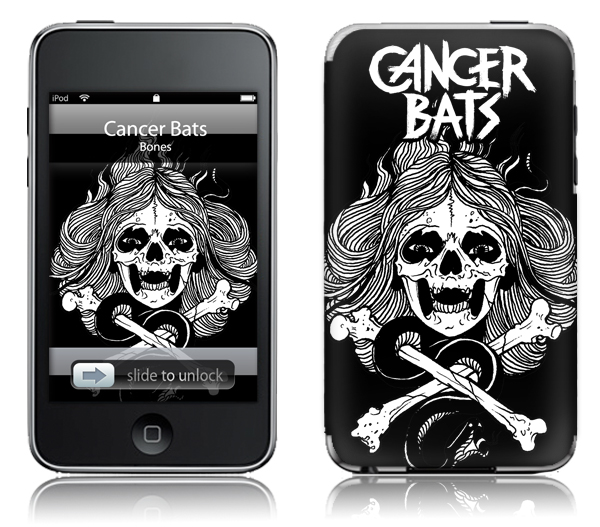 MusicSkins MSCBAT20004 iPod Touch 2nd3rd Gen Cancer Bats Bones Skin