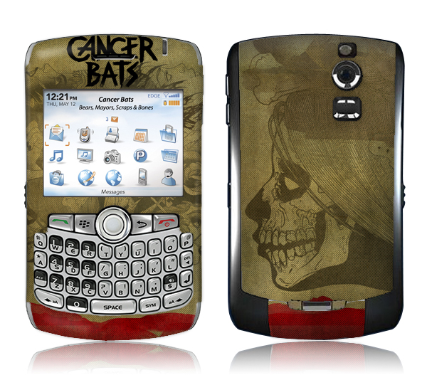 MusicSkins MSCBAT10006 BlackBerry Curve 830083108320 Cancer Bats Bears Mayors Scraps and Bones Skin