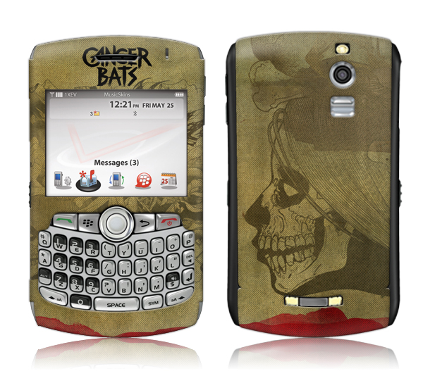MusicSkins MSCBAT10032 BlackBerry Curve 8330 Cancer Bats Bears Mayors Scraps and Bones Skin
