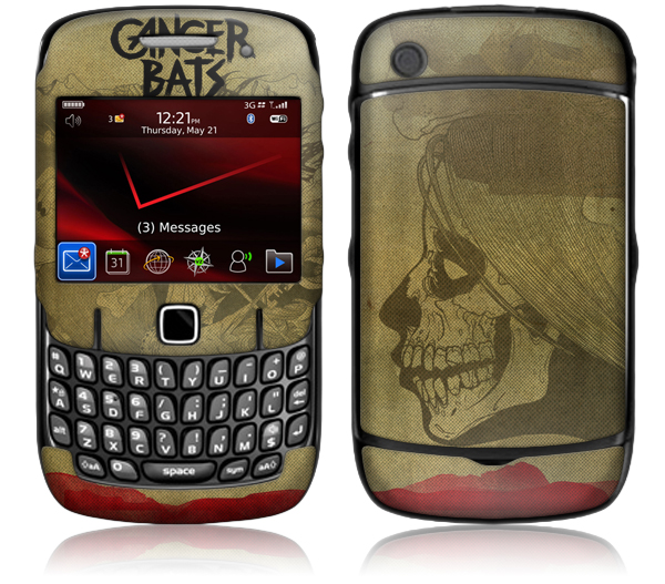 MusicSkins MSCBAT10044 BlackBerry Curve 85208530 Cancer Bats Bears Mayors Scraps and Bones Skin