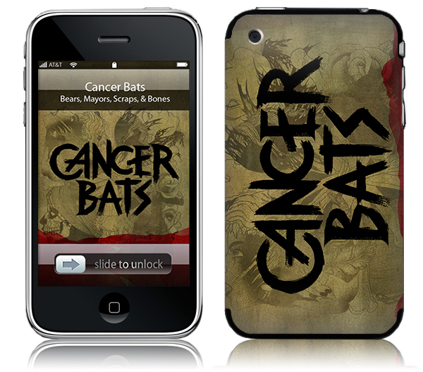 MusicSkins MSCBAT10001 iPhone 2G3G3GS Cancer Bats Bears Mayors Scraps and Bones Skin