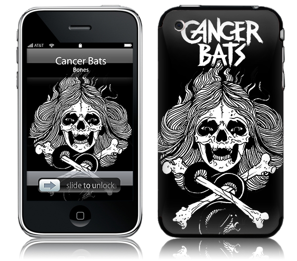 MusicSkins MSCBAT20001 iPhone 2G3G3GS Cancer Bats Bones Skin
