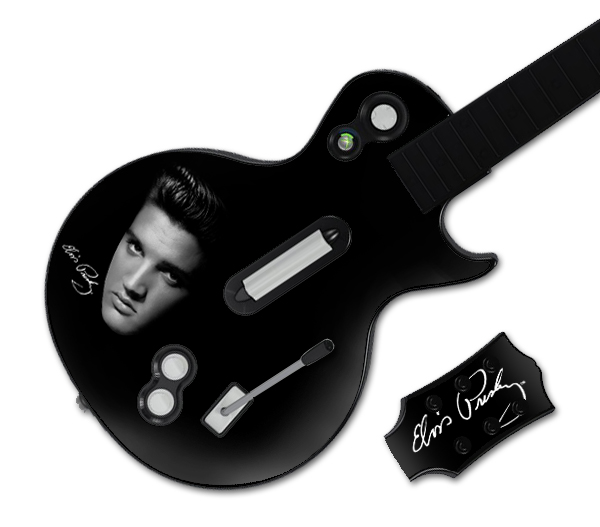 MusicSkins MSELVS40026 Guitar Hero Les Paul Xbox 360 and PS3 Elvis Presley Portrait Skin