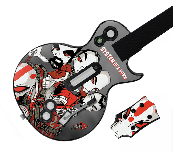 MusicSkins MSSOAD10026 Guitar Hero Les Paul Xbox 360 and PS3 System of a Down March Skin