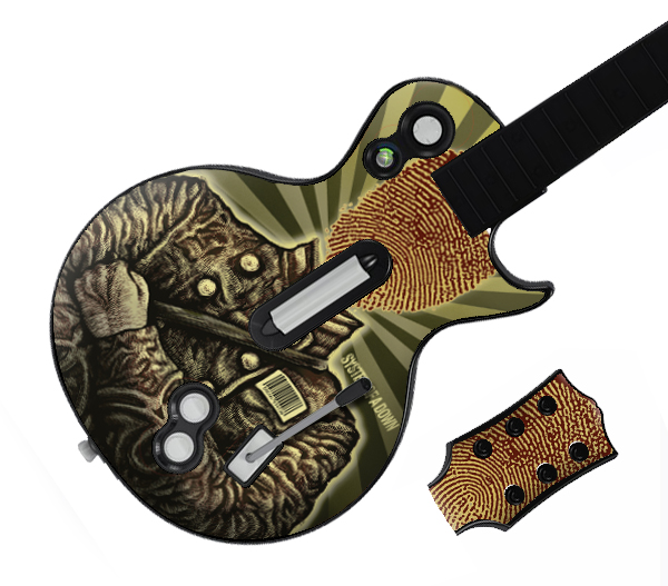 MusicSkins MSSOAD20026 Guitar Hero Les Paul Xbox 360 and PS3 System of a Down Thumbprint Soldier Skin