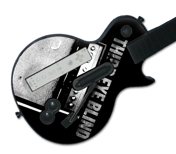 MusicSkins MS3EB20027 Guitar Hero Les Paul Wii Third Eye Blind Silvertone Skin