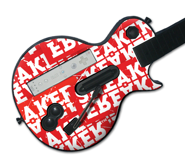 MusicSkins MSSNFR30027 Guitar Hero Les Paul Wii Sneaker Freaker Red Skin