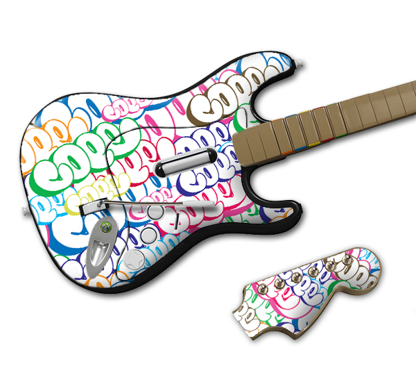 Music Skins MSCOPE30028 Rock squier by fender stratocaster guitar and controller. Music Skins MSCOPE30028 Rock