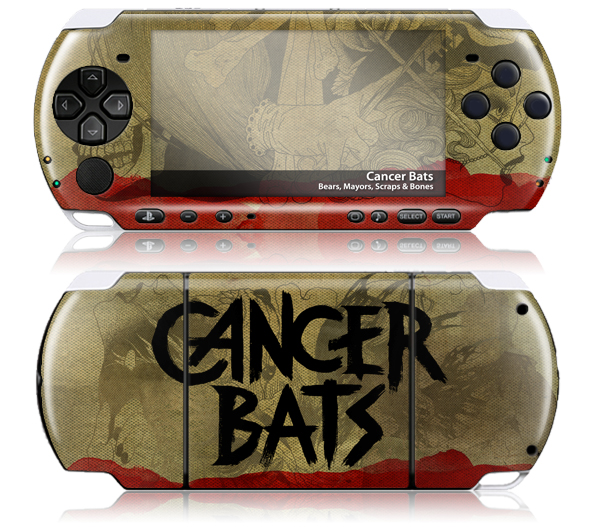 MusicSkins MSCBAT10031 Sony PSP 3000 Cancer Bats Bears Mayors Scraps and Bones Skin