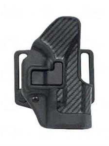 BlackHawk 410003BKR Belt Holster Right Hand Black Carbon Fiber No Rail