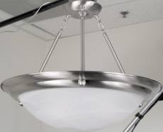 560799 Contemporary Pendant Ceiling Fixture Brushed Nickel 21 1/2 In.