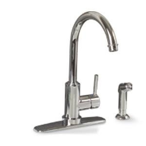 120097 Essen Kitchen Faucet With Spray And Single Metal Lever Handle Chrome