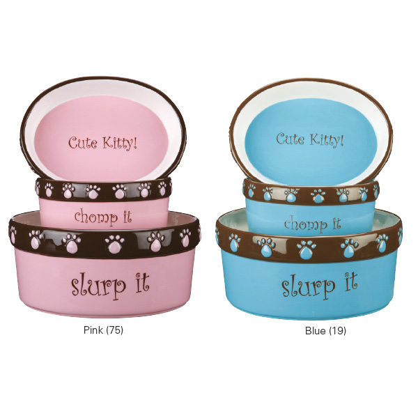 Pet Pals ZW9110 07 75 Pet Studio Cutie Paw Dish 7 In Pink
