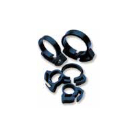 Two Little Fishies ATL5415W .5 in. Plastic Hose Clamp Set 6Pc