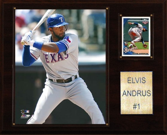C I Collectables 1215ANDRUS MLB Elvis Andus Texas Rangers Player Plaque