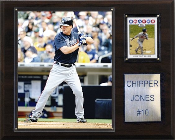 C I Collectables 1215CHIPP MLB Chipper Jones Atlanta Braves Player Plaque