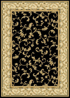 2034kw28 27 In. X 91 In. Transitional Radiance Felix Rug - Black-wheat
