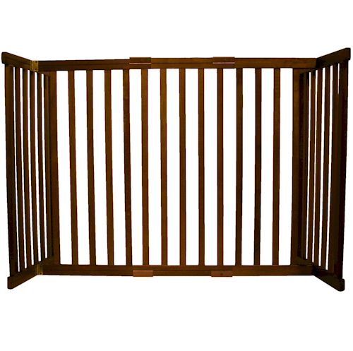 Essential Pet Products 42305 Small Tall Free Standing Pet Gate  Mahogany