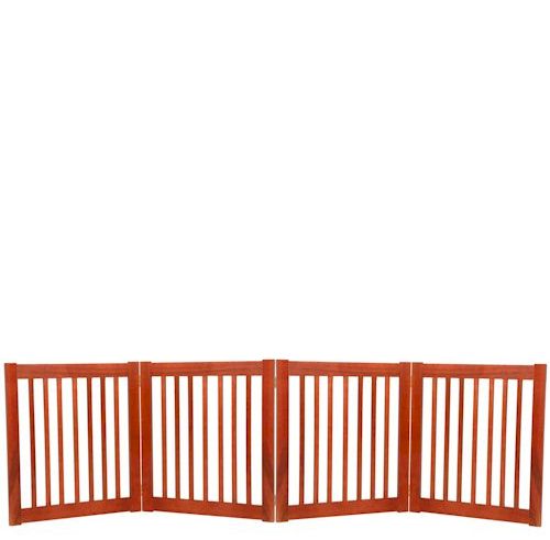 Essential Pet Products 42121 Small Four Panel Ez Pet Gate  Cherry