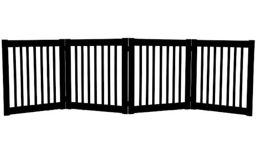 Essential Pet Products 42421 Small Four Panel Ez Pet Gate  Black