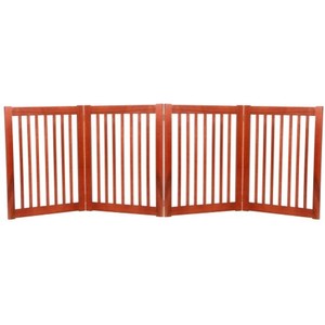 Essential Pet Products 42123 Large Four Panel Ez Pet Gate  Cherry