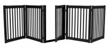 Essential Pet Products 42425 Five Panel Walk Thru Pet Gate  Black