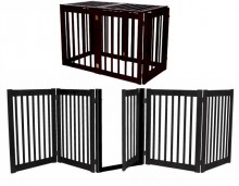 Essential Pet Products 42426 Walk Thru Pet Gate and Dog Pen  Black