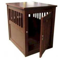 Essential Pet Products 42166 Large End Table Pet Crate  Mahogany