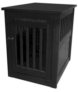 Essential Pet Products 42167 Large End Table Pet Crate  Anitque Black