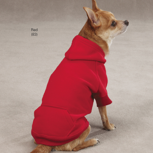 Za6015 16 83 Casual Canine Basic Hoodie Med Red
