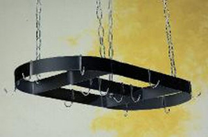 Rogar 2526 Oval Gourmet Pot Racks with Centerbar