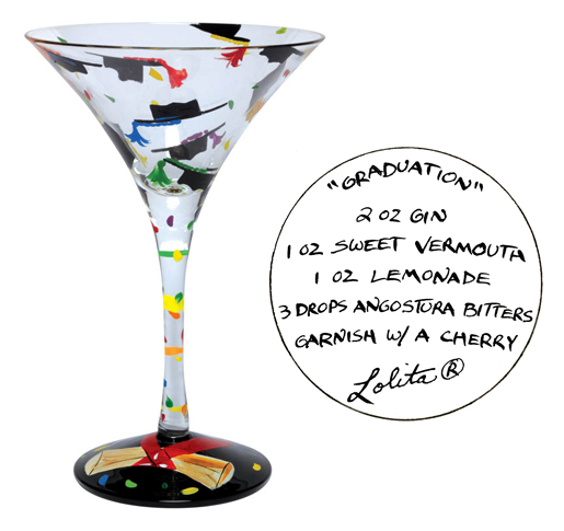 Santa Barbara GLS45511G Lolita Martini Glass Graduation
