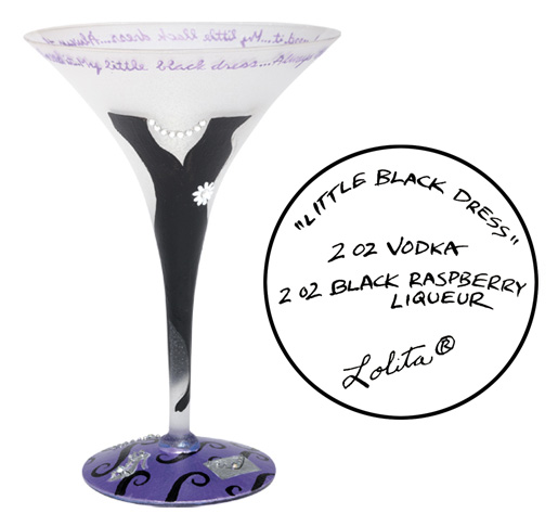 Santa Barbara GLS45590R Lolita Martini Glass Little Black Dress